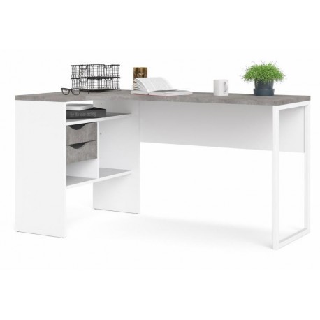FUNCTION PLUS SKRIVEBORD 2 SKF. - GRÅ / HVID