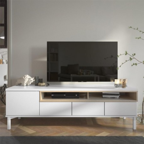 ROOMERS TV STAND - PARCEL - OAK / WHITE