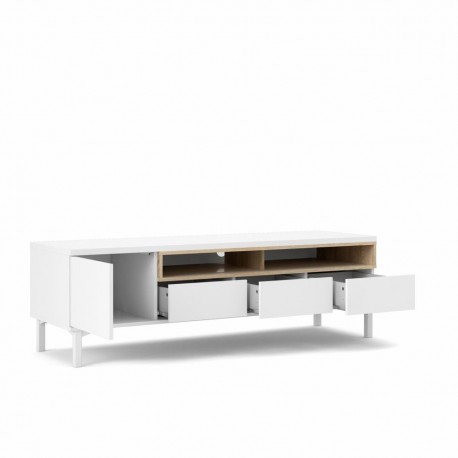 ROOMERS TV STAND - PARCEL - OAK / WHITE