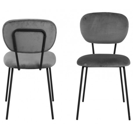 Ariana spisebordsstol Dublin stof mørkegrå