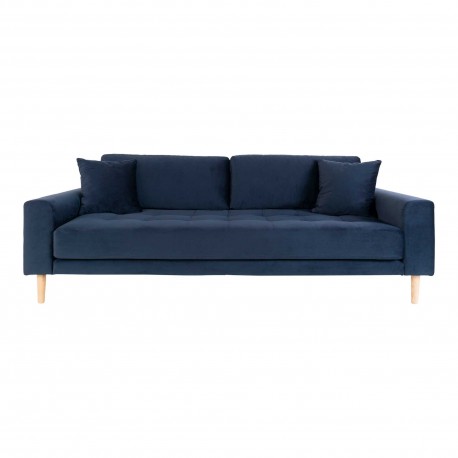 Lido 3 Personers Sofa - Sofa i mørkeblåt velour