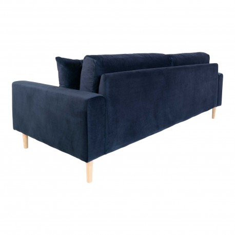 Lido 3 Personers Sofa - Sofa i mørkeblåt velour