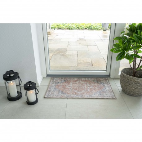 Havana Dørmåtte - Dørmåtte i orange og blå 50x80 cm