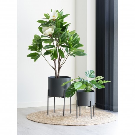 Pavia Blomsterstandere - 2 blomsterstandere i grå