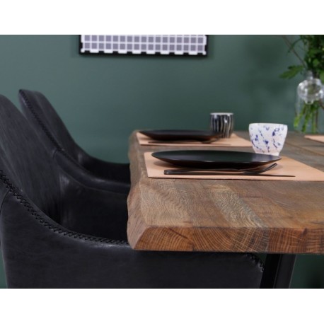 Westwood plankebord 295x95 - Røgolieret egetræ/Sort