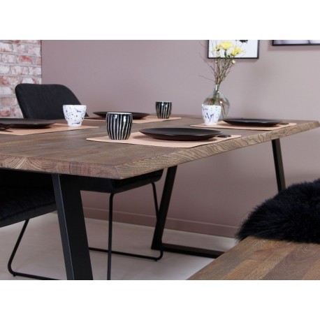 Westwood plankebord 295x95 - Røgolieret egetræ/Sort