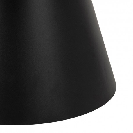 Soli sofabord sort glas Ø65