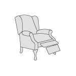 Øreklapstol med recliner